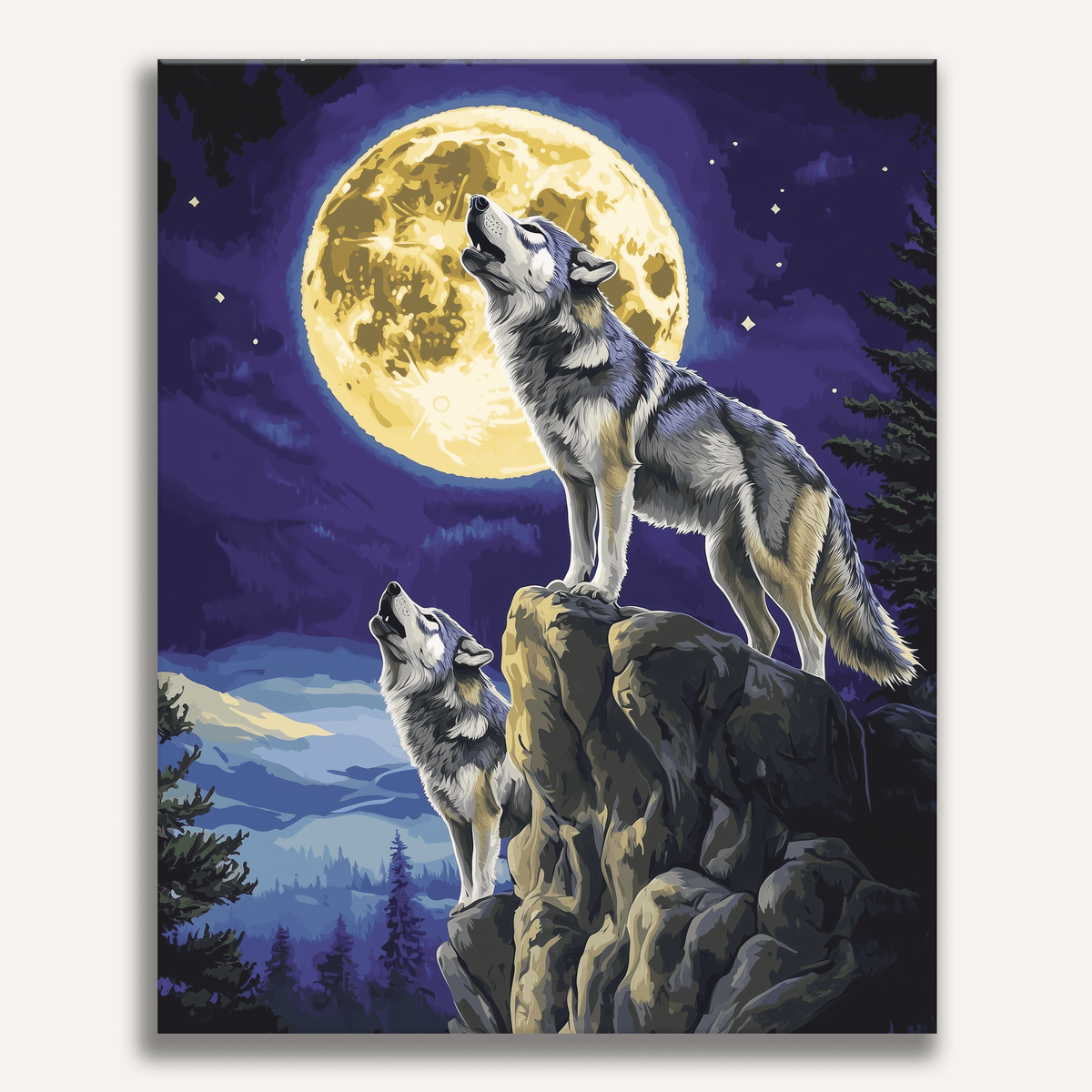 Moonlight Howl - Number Artist Paint by Numbers Kits
