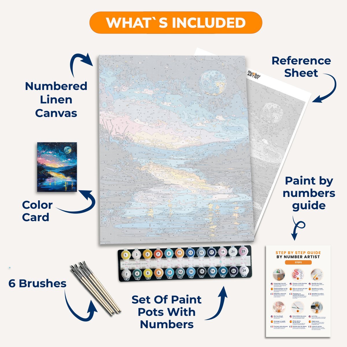 Moonlit Waters - Number Artist Paint by Numbers Kits