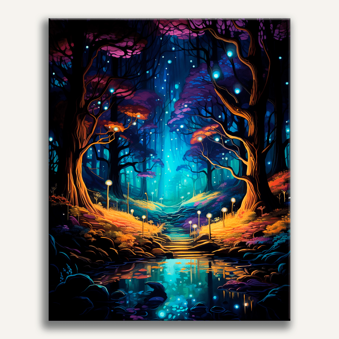 The image features a fantastical landscape where nature meets fantasy.