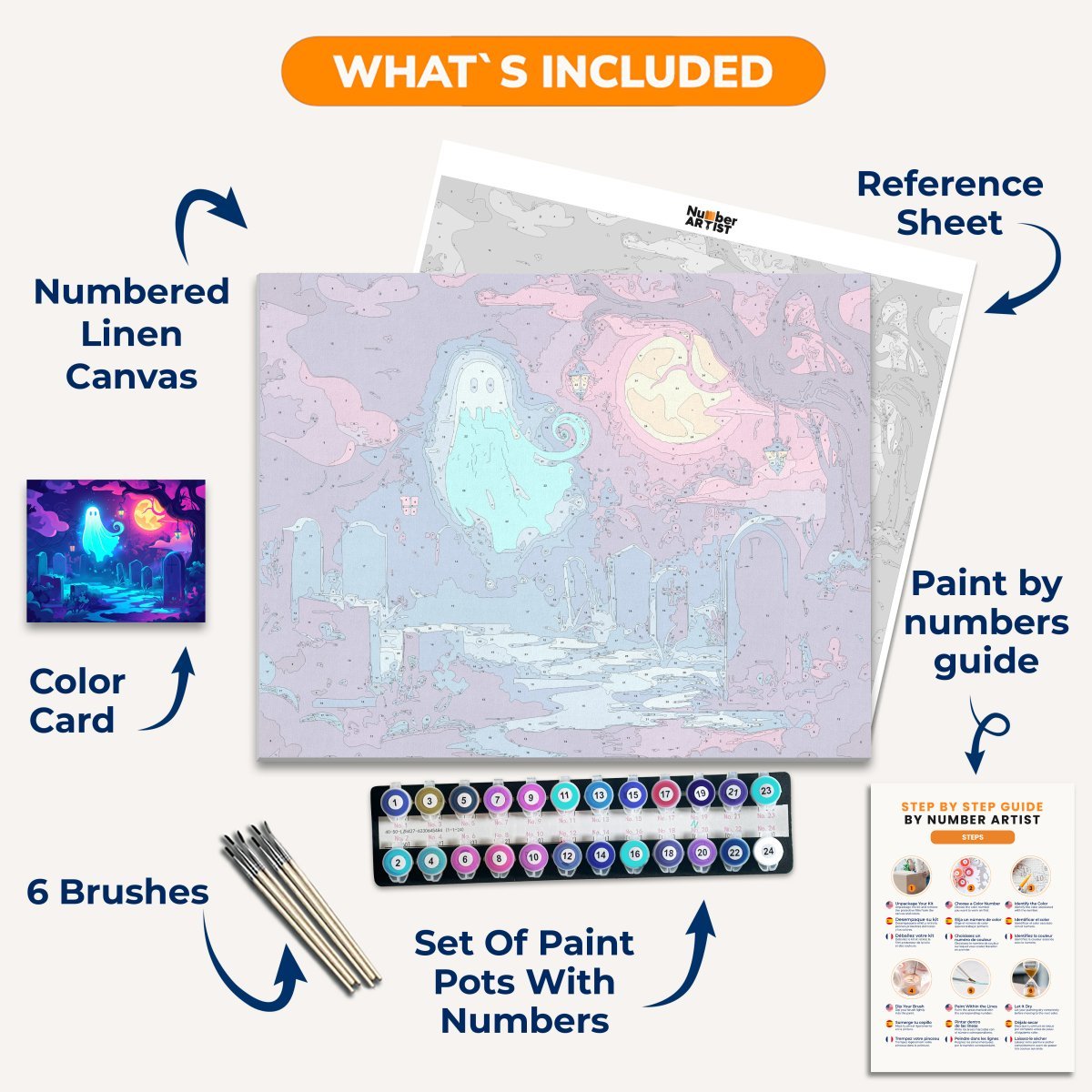 Neon Graveyard - Number Artist Paint by Numbers Kits