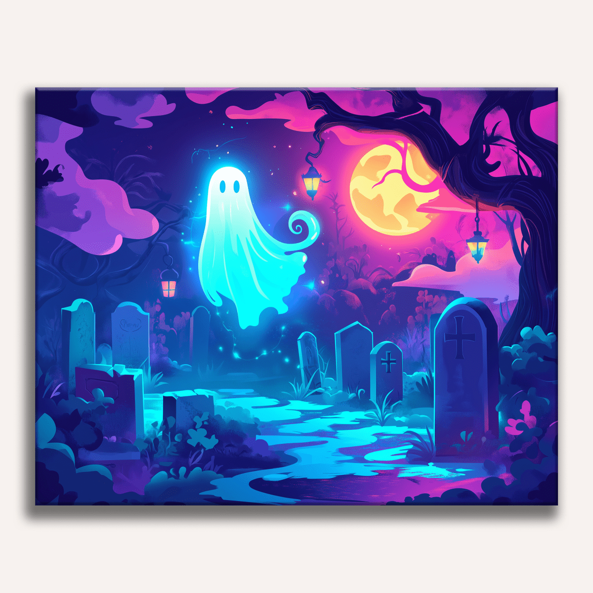 Neon Graveyard - Number Artist Paint by Numbers Kits