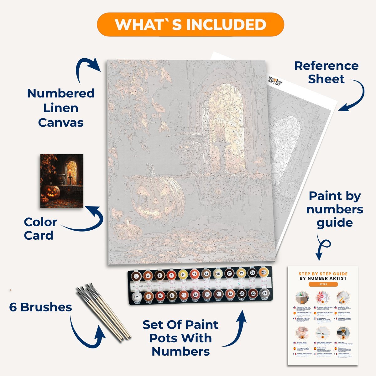 Notorious Pumpkin - Number Artist Paint by Numbers Kits