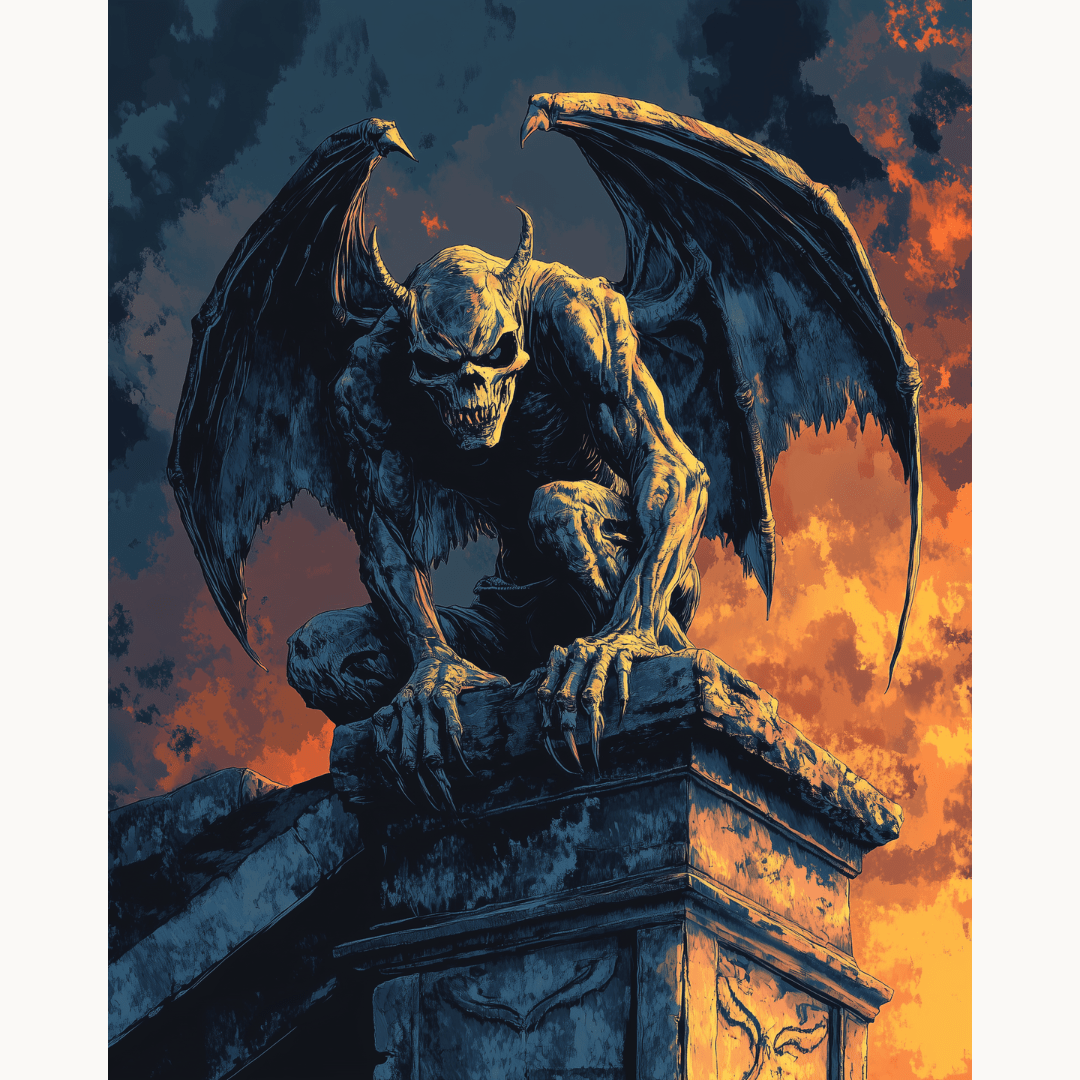 Overlooking Gargoyle - Number Artist Paint by Numbers Kits