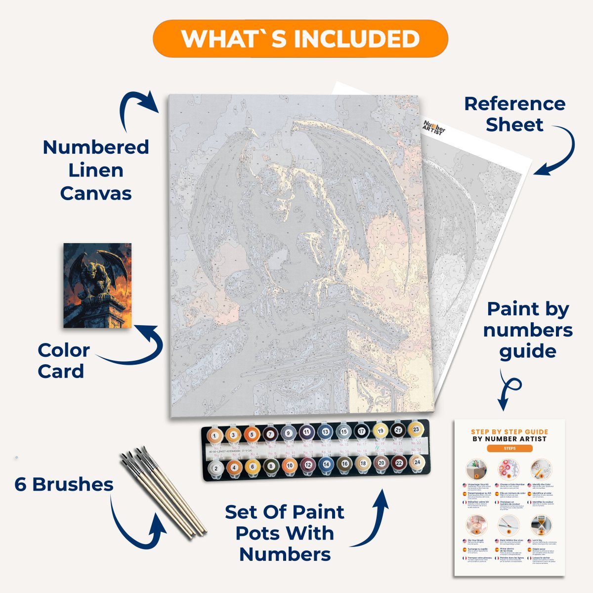 Overlooking Gargoyle - Number Artist Paint by Numbers Kits