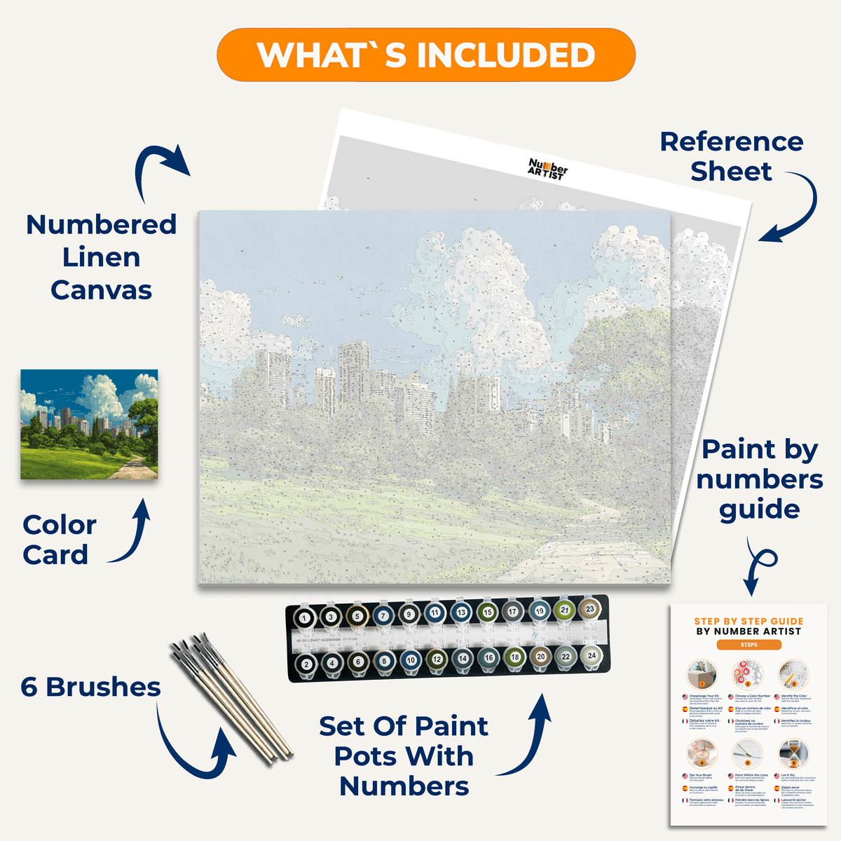 Paradise City - Number Artist Paint by Numbers Kits