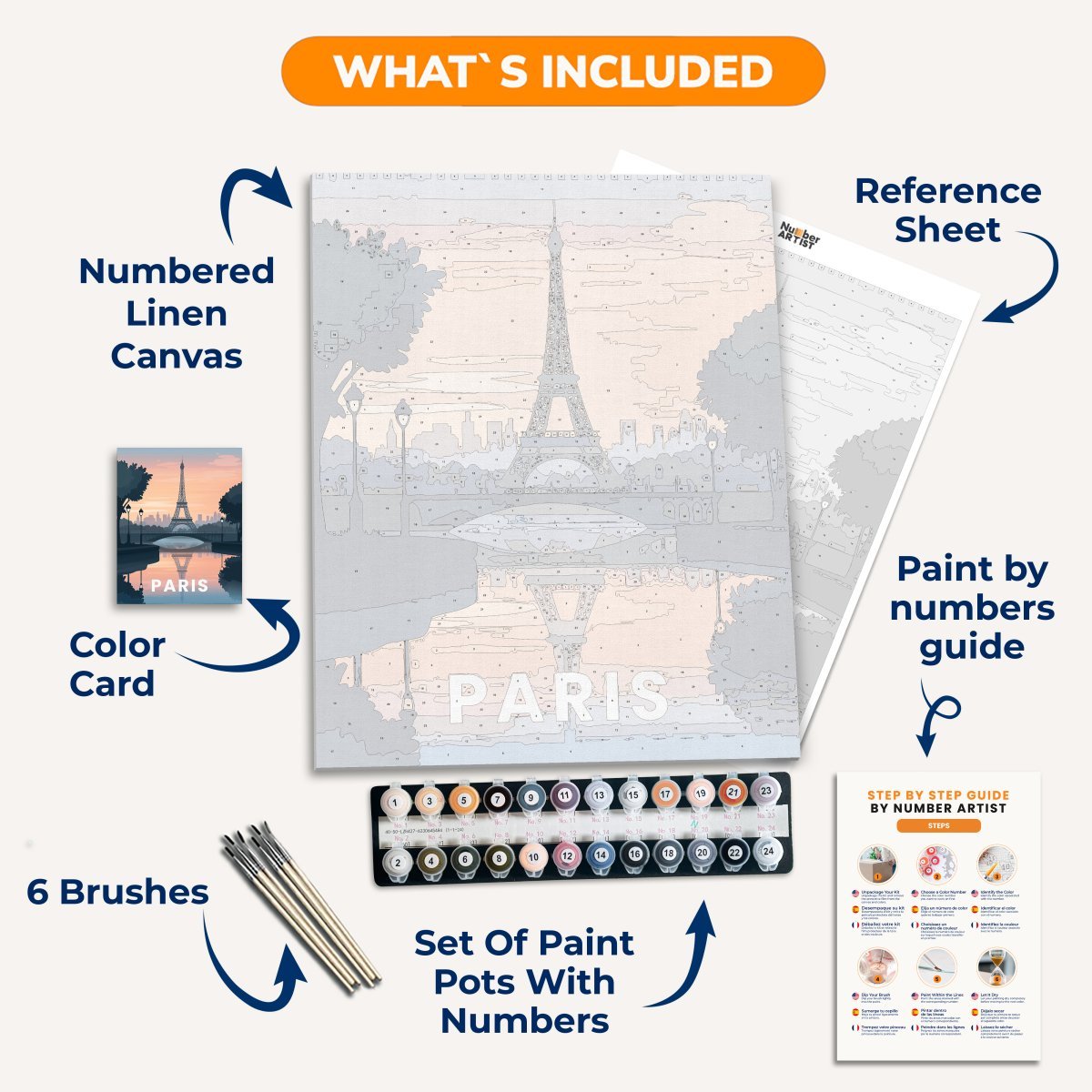 Paris - Number Artist Paint by Numbers Kits