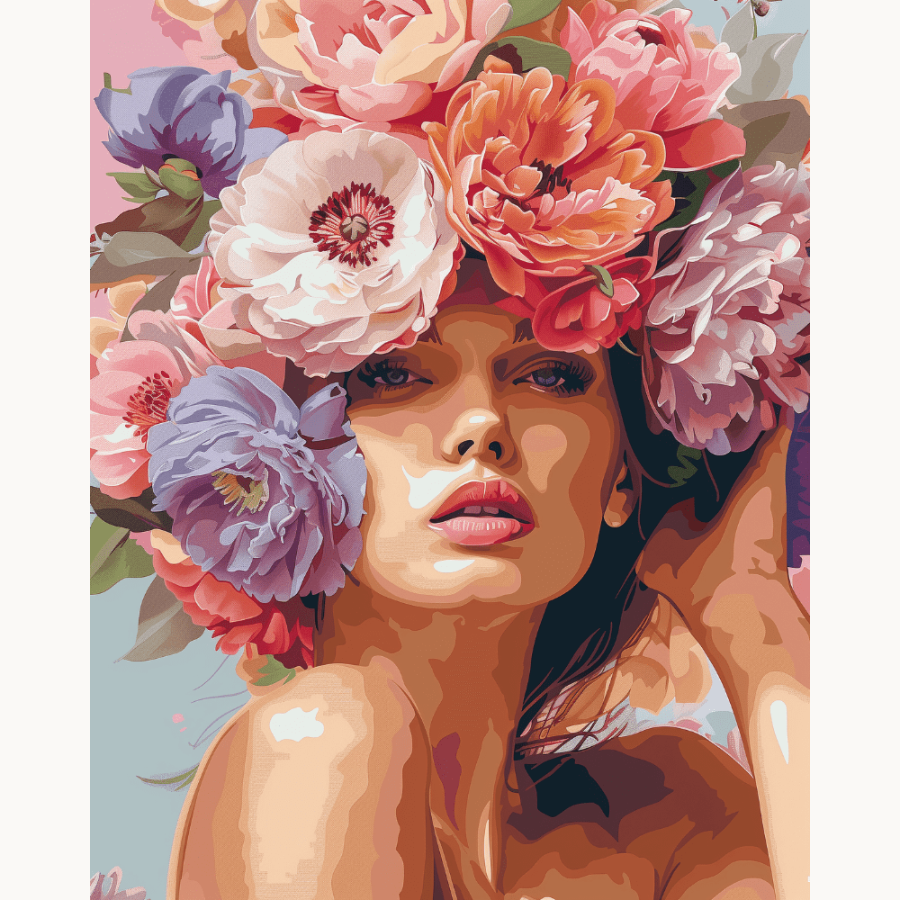 In the image, a woman is the central figure.