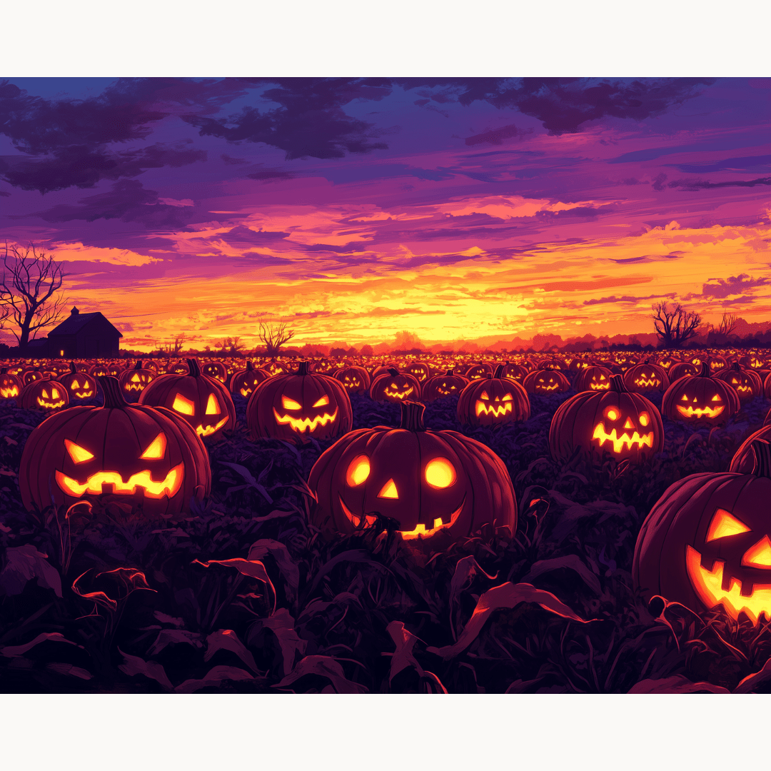 Pumpkin Sunset - Number Artist Paint by Numbers Kits