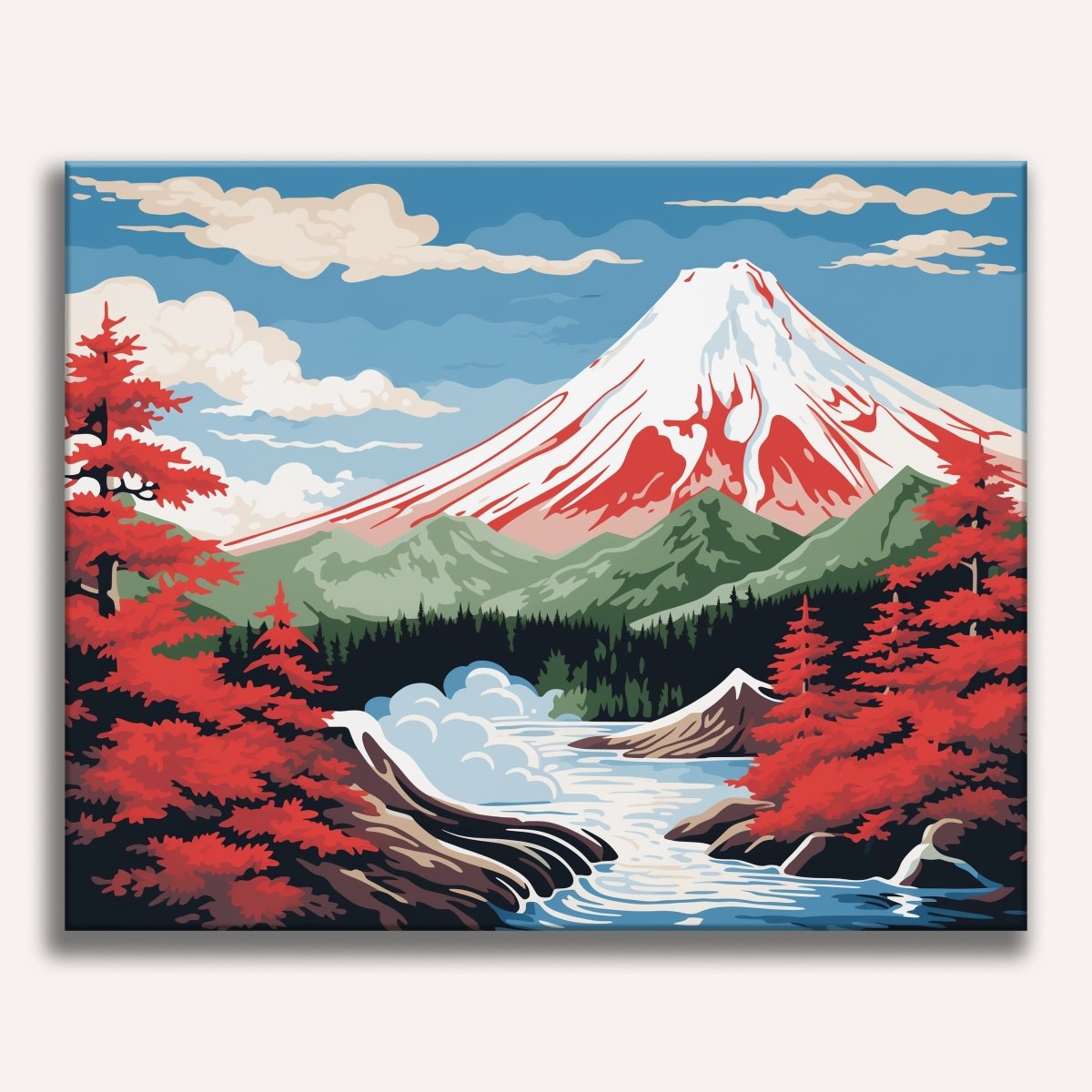 Red Fuji - Number Artist Paint by Numbers Kits