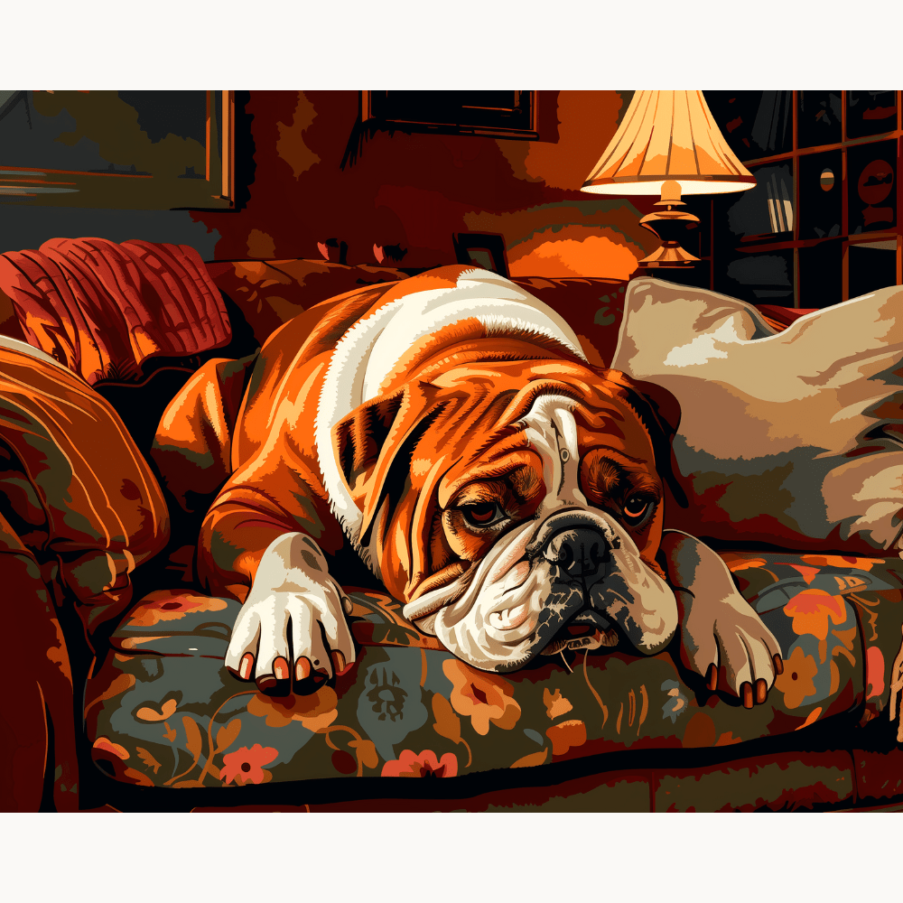 Relaxed Bulldog - Number Artist Paint by Numbers Kits
