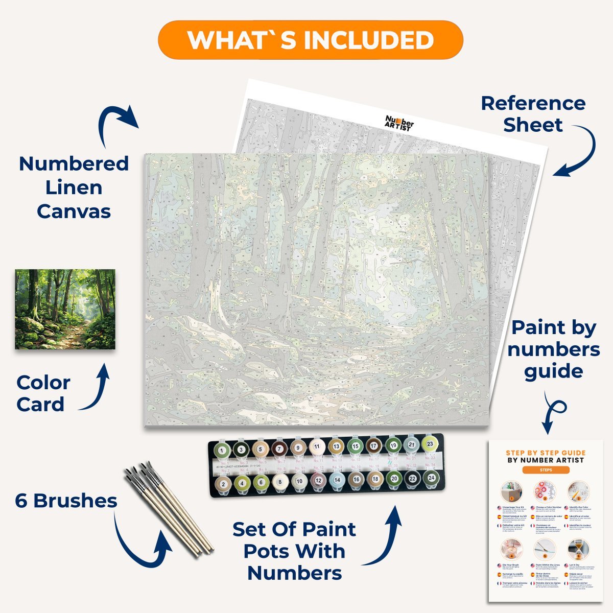 Relaxing Forest Walk - Number Artist Paint by Numbers Kits