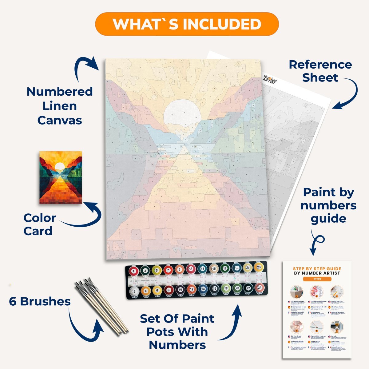 Rigid Sunrise - Number Artist Paint by Numbers Kits