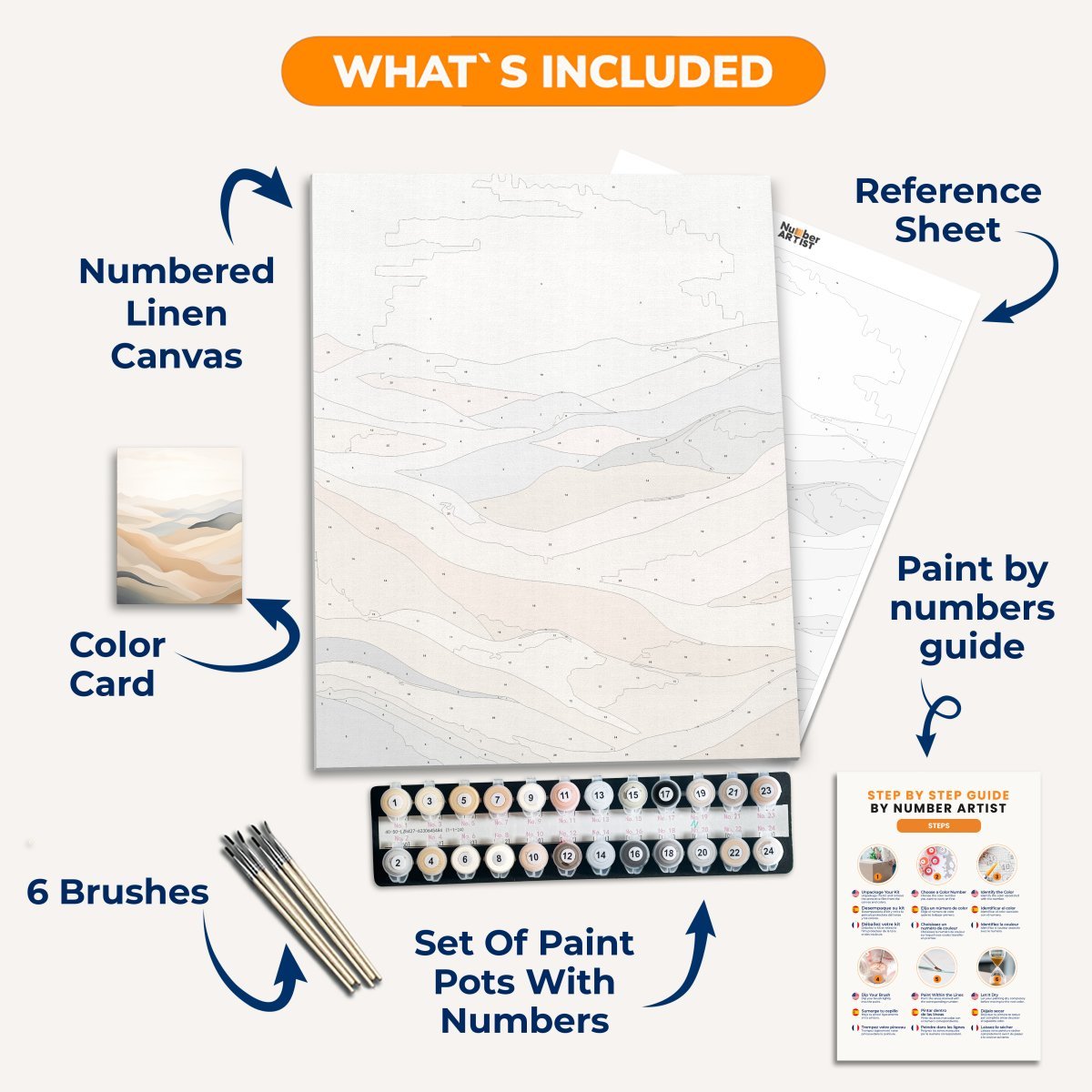 Sandy Hills - Number Artist Paint by Numbers Kits