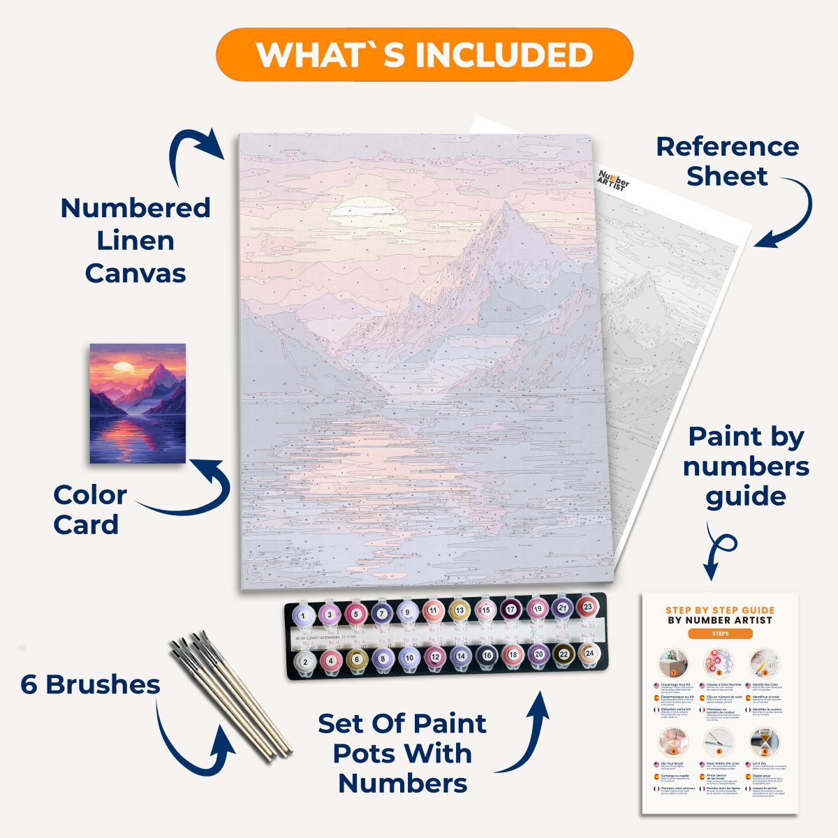 Sea of Mountains - Number Artist Paint by Numbers Kits