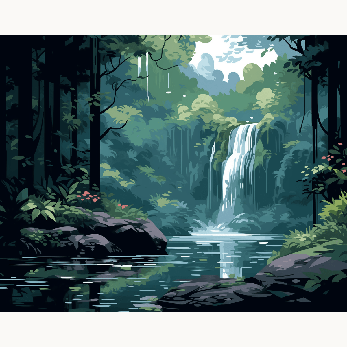 Abgelegener Wasserfall