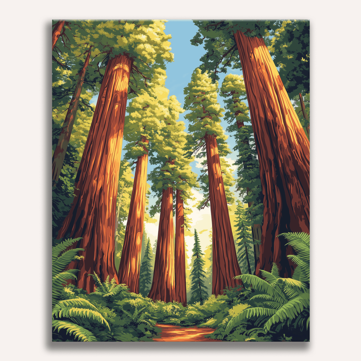 Sequoia Trees Paint by Numbers Kit