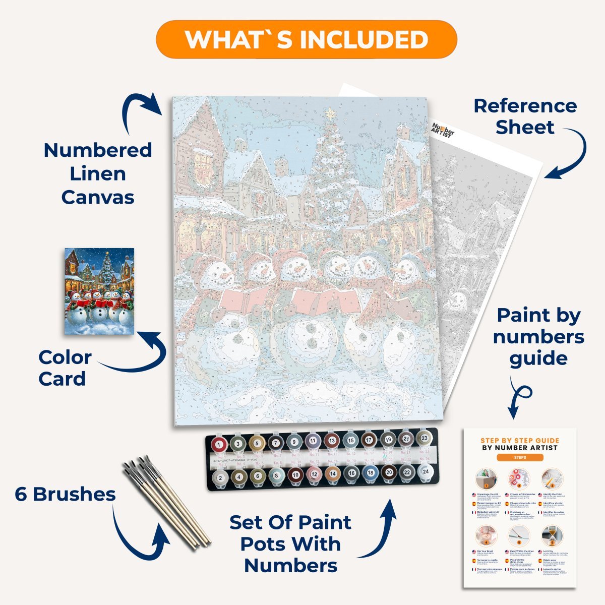 Singing Snowmen - Number Artist Paint by Numbers Kits
