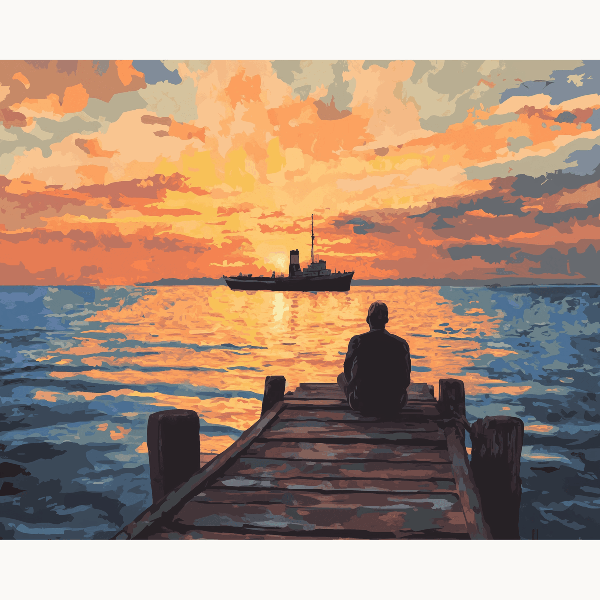 Sitting on the Dock of the Bay - Number Artist Paint by Numbers Kits