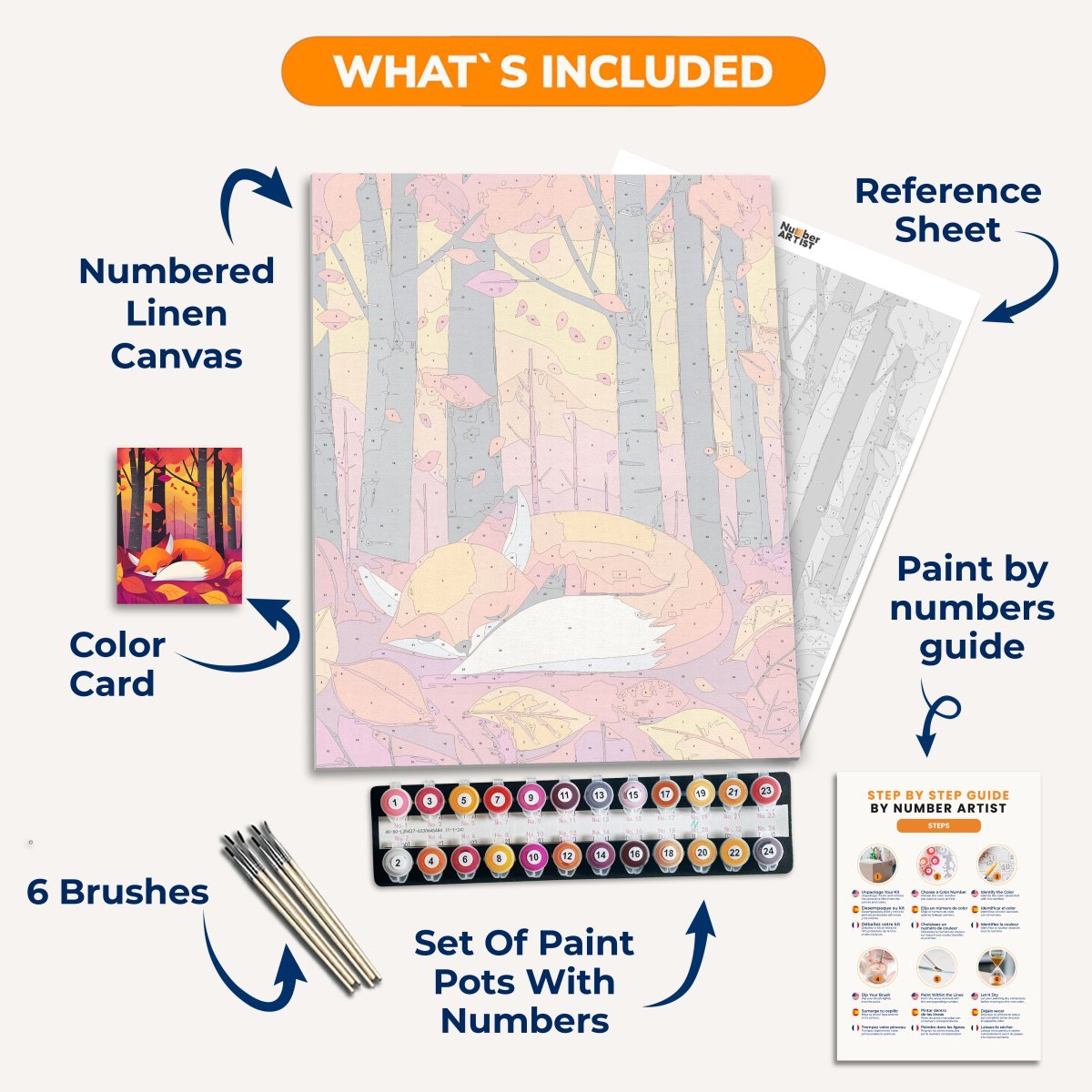 Sleeping Fox - Number Artist Paint by Numbers Kits