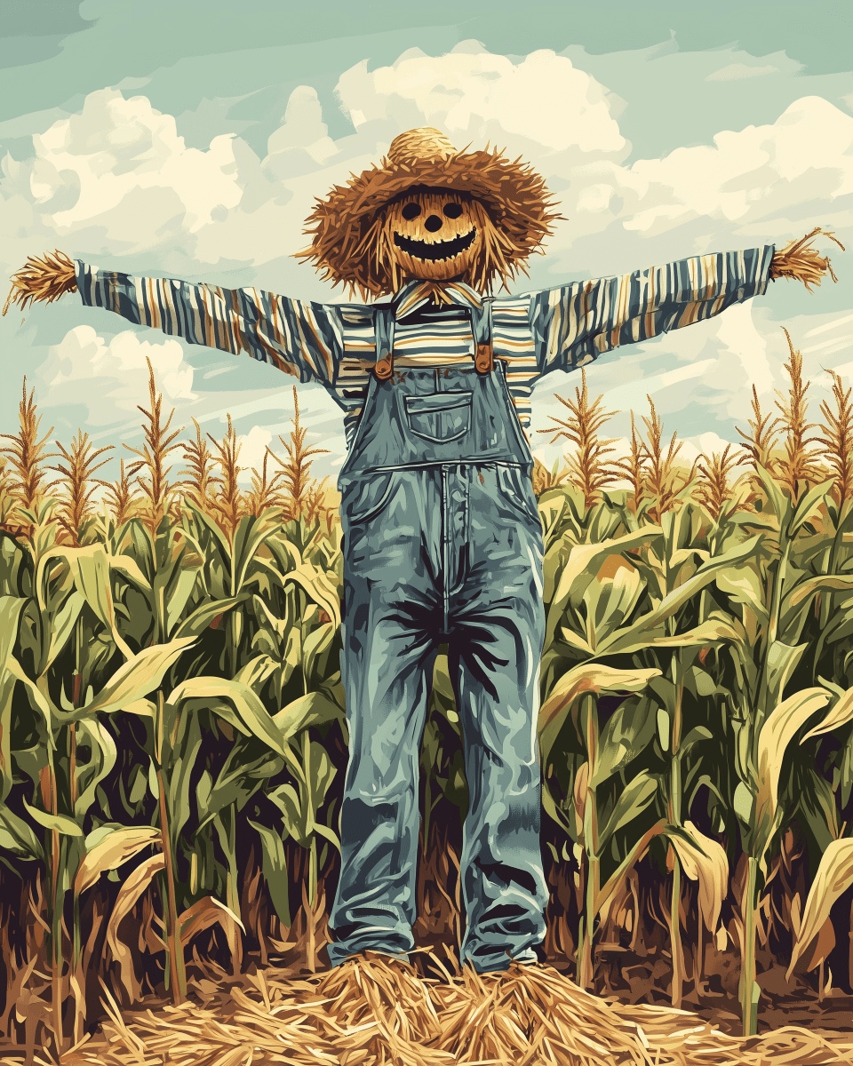 Smiling Scarecrow - Number Artist Paint by Numbers Kits
