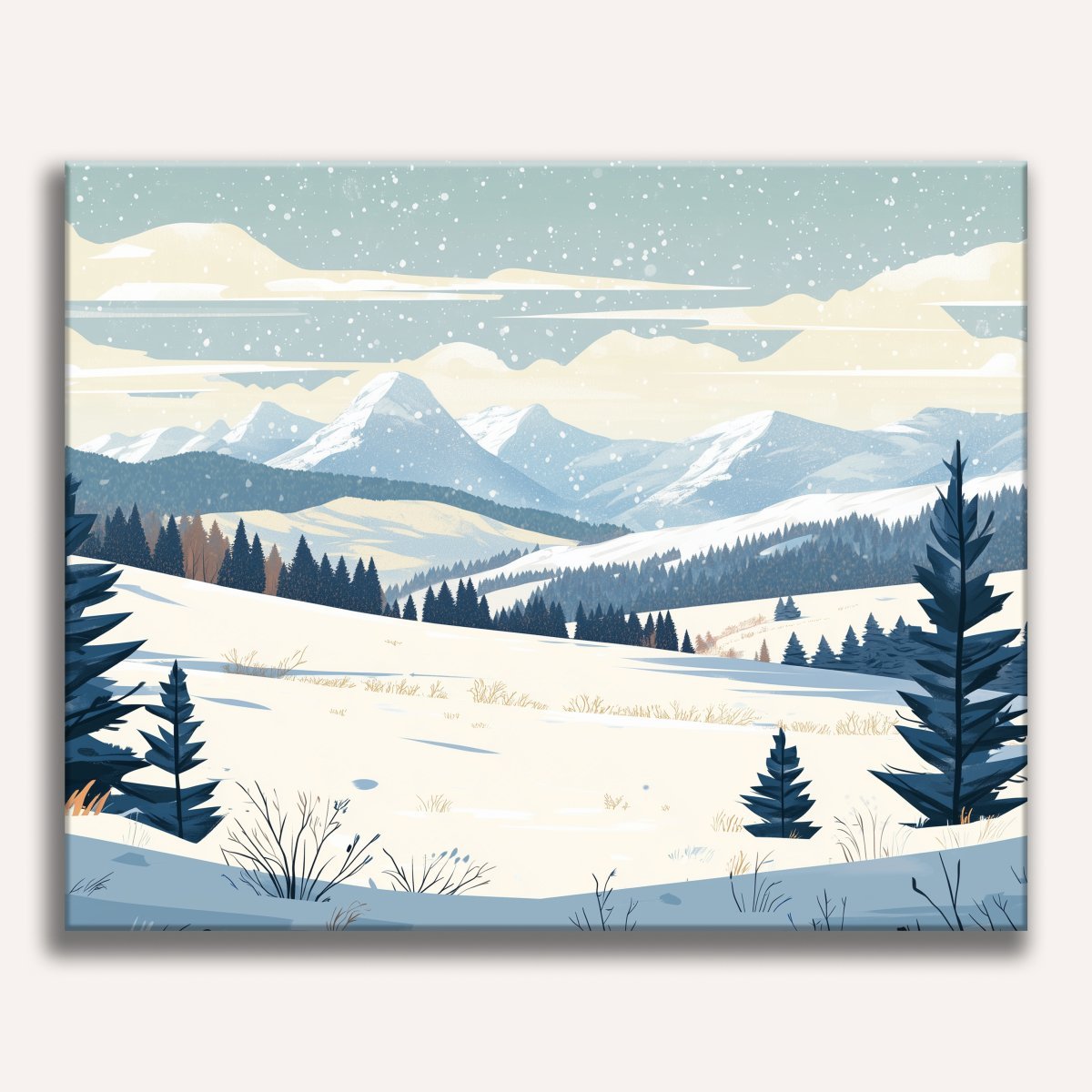 Snow Covered Meadow - Number Artist Paint by Numbers Kits