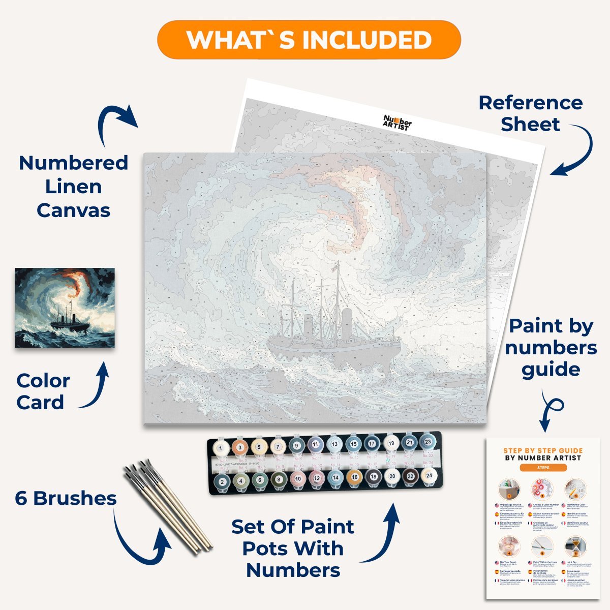 Snow Storm - Number Artist Paint by Numbers Kits