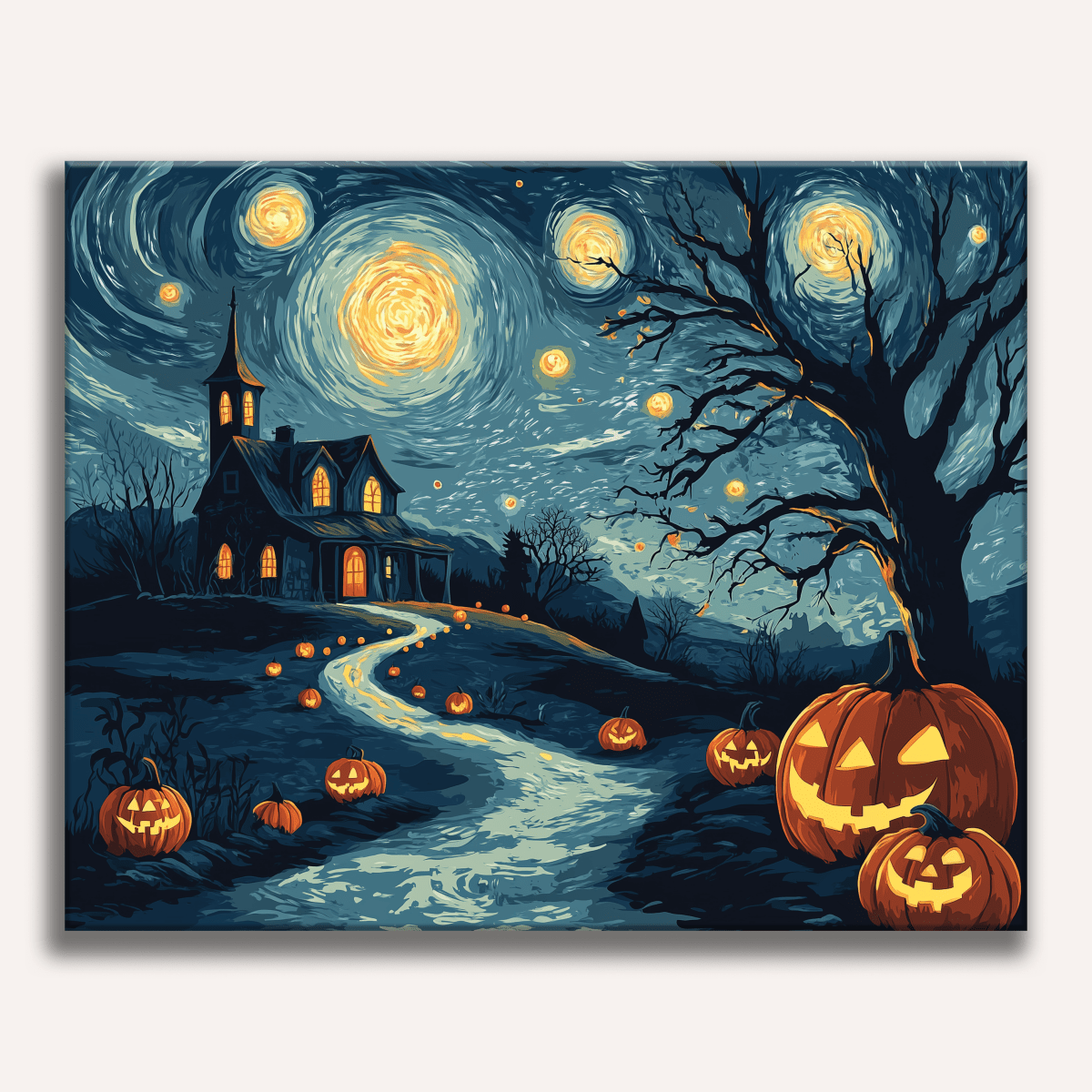 Starry Night Halloween - Number Artist Paint by Numbers Kits