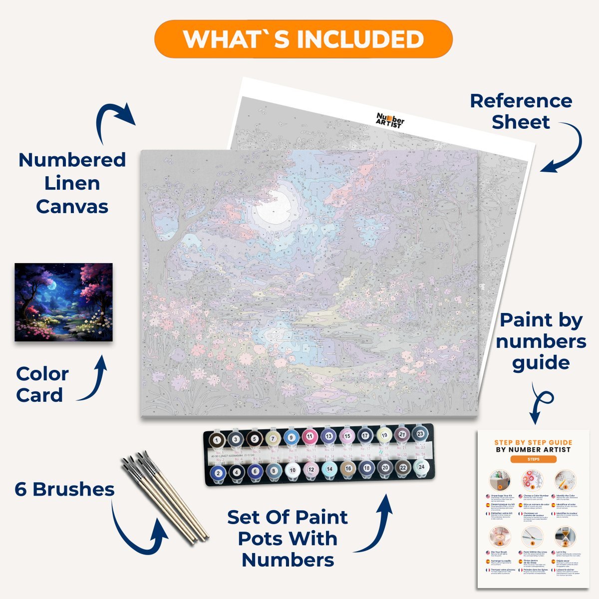 Starry Sky Garden - Number Artist Diamond Painting Kits
