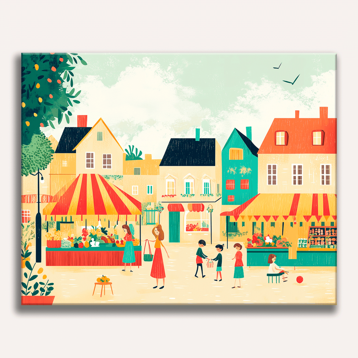 Street Market - Number Artist Paint by Numbers Kits