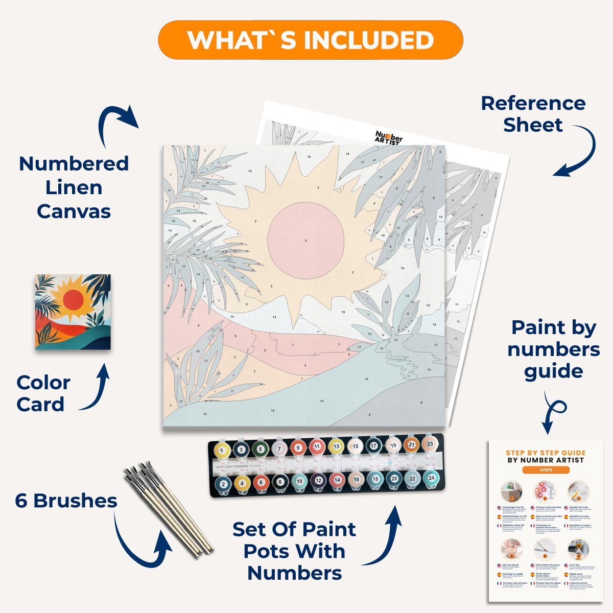 Sunny Days - Number Artist Paint by Numbers Kits