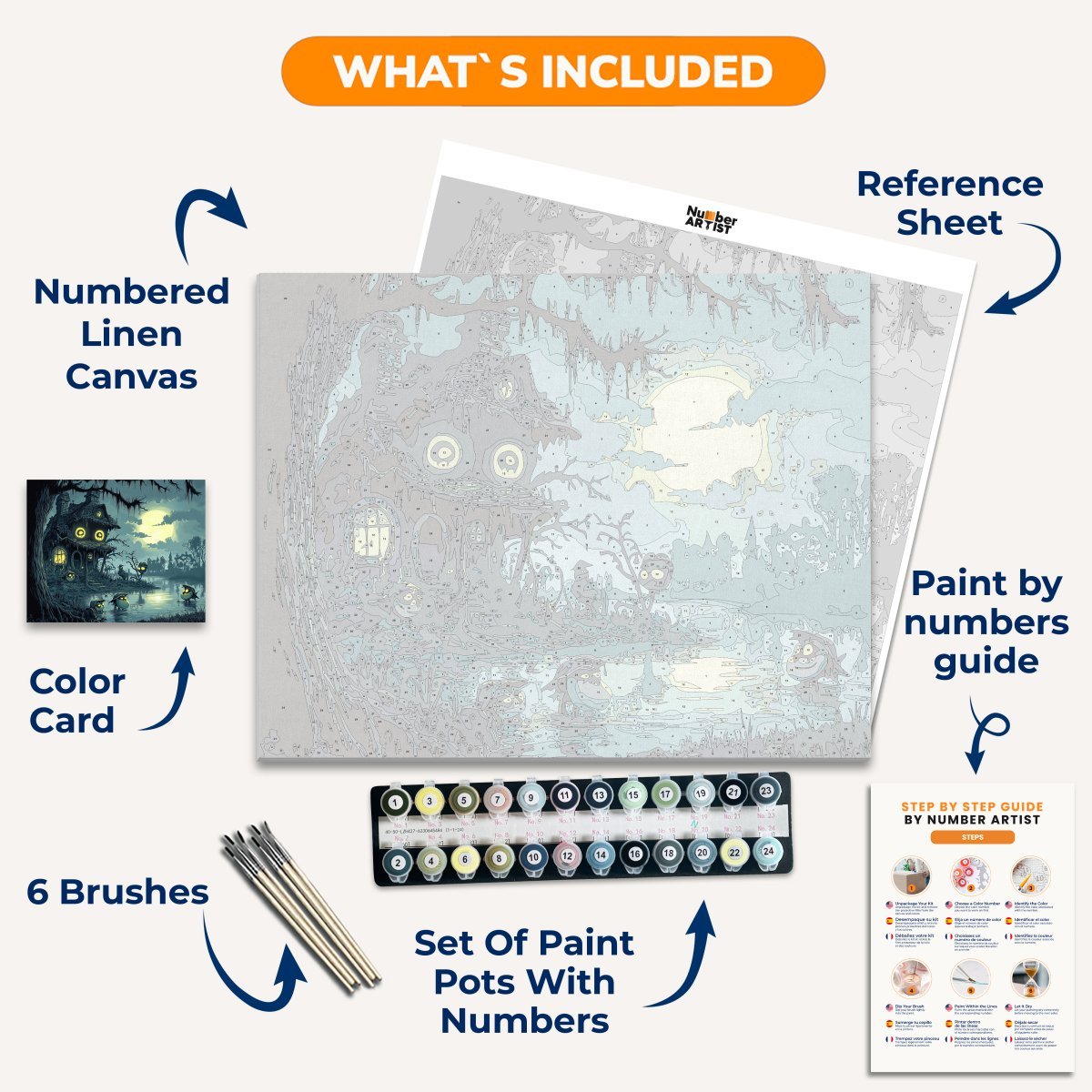 Swamp Monsters' Hut - Number Artist Paint by Numbers Kits