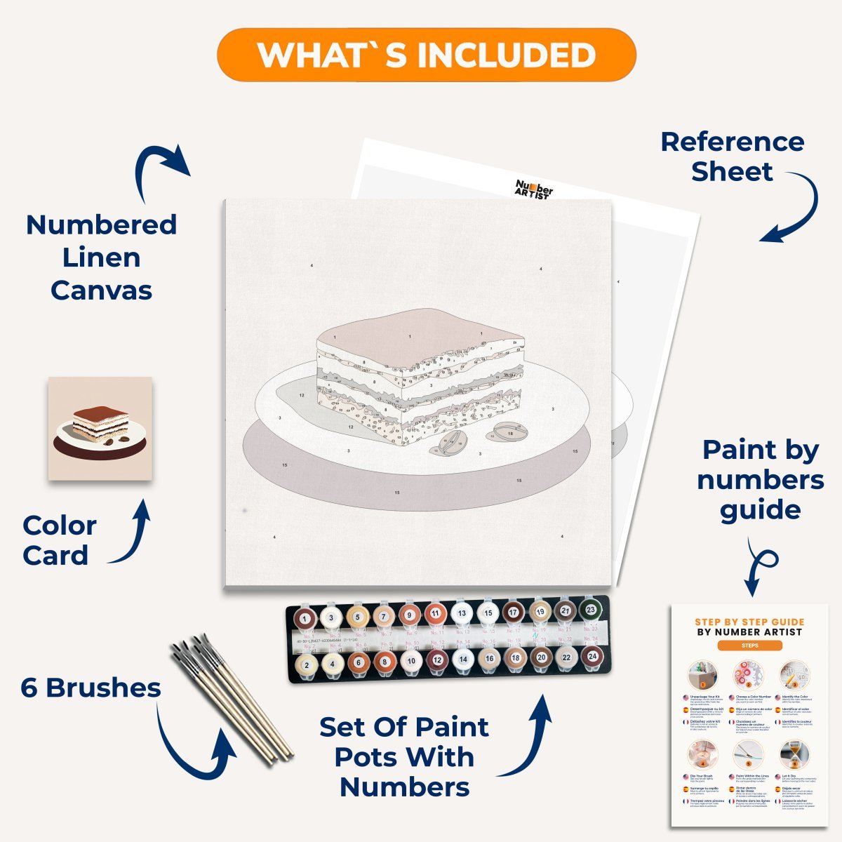 Sweet Tiramisu - Number Artist Paint by Numbers Kits