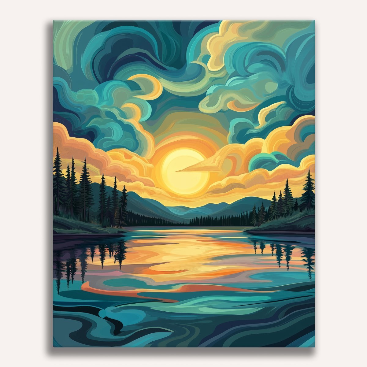 Swirling Bliss - Number Artist Paint by Numbers Kits