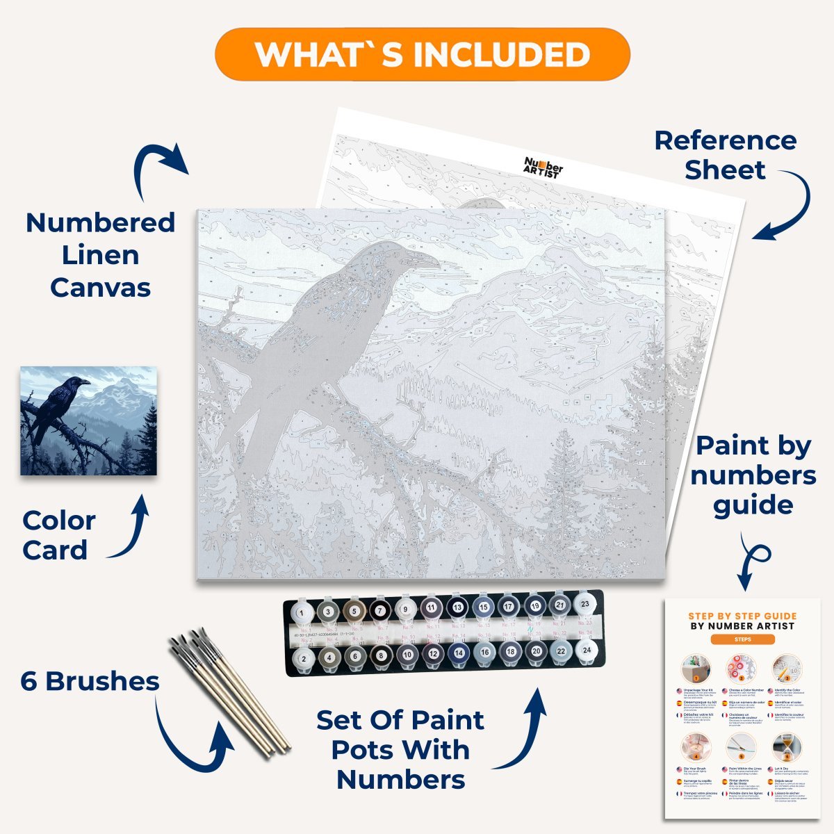 The Allseeing Raven - Number Artist Paint by Numbers Kits
