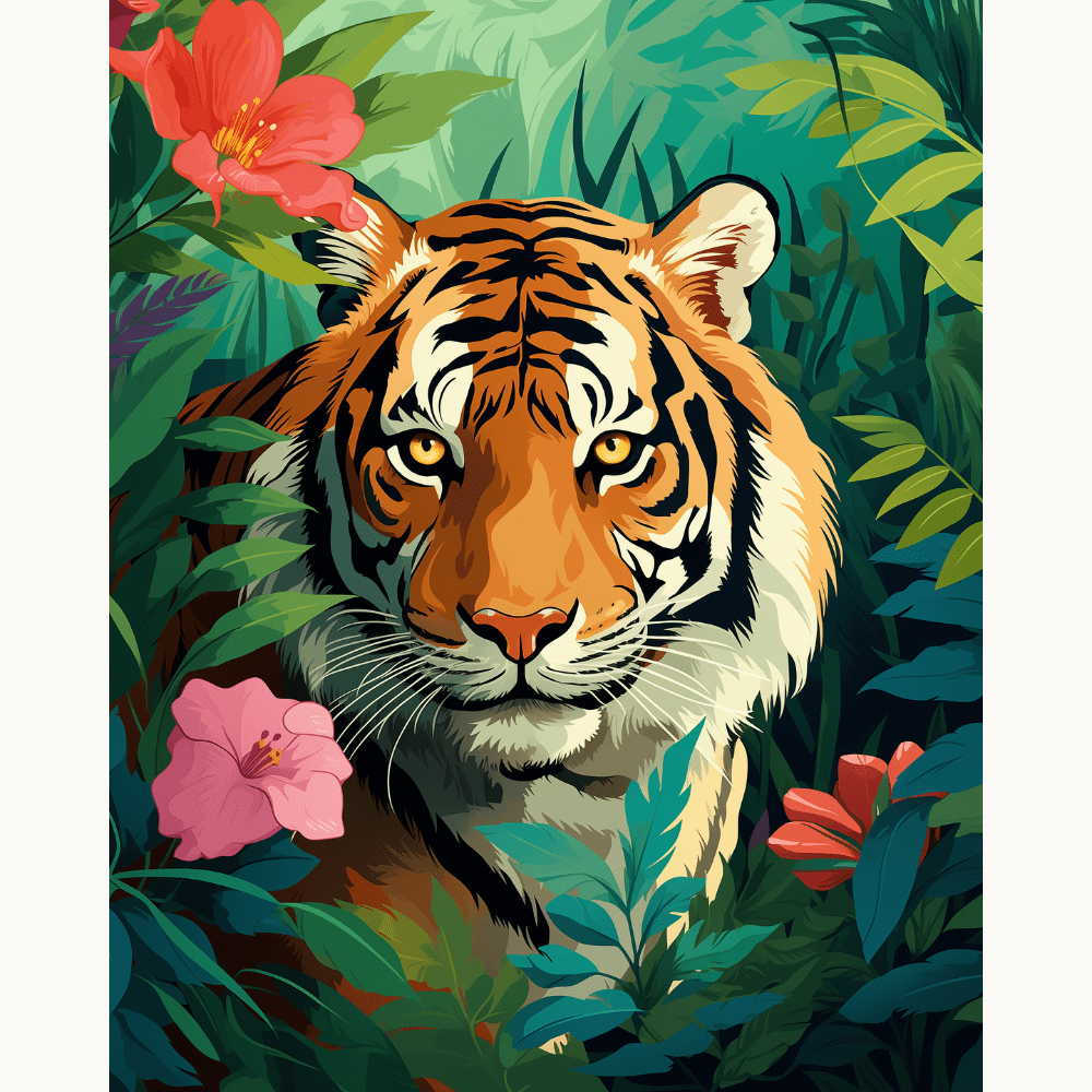 Tiger's Territory - Number Artist Paint by Numbers Kits