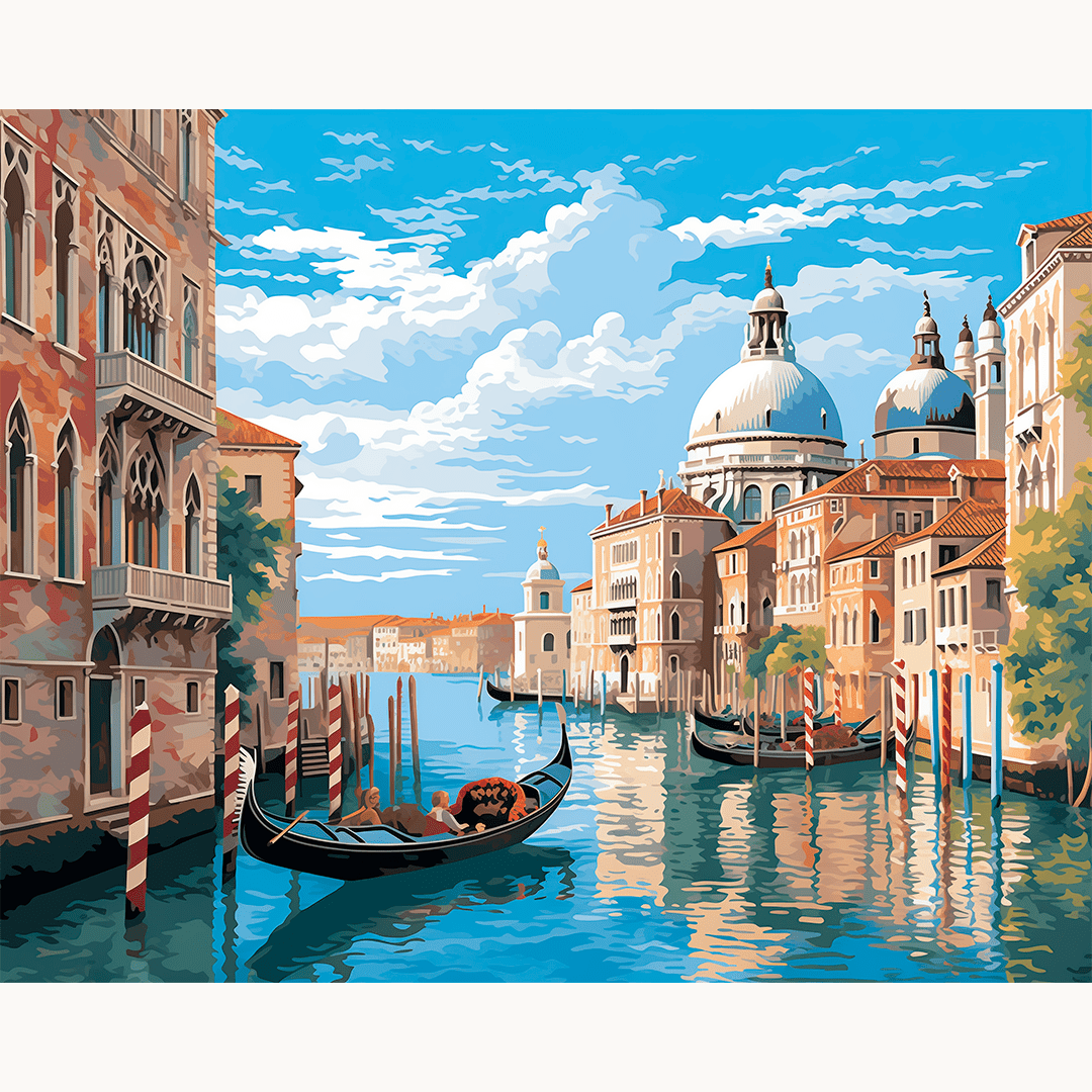 The image portrays a picturesque European cityscape.