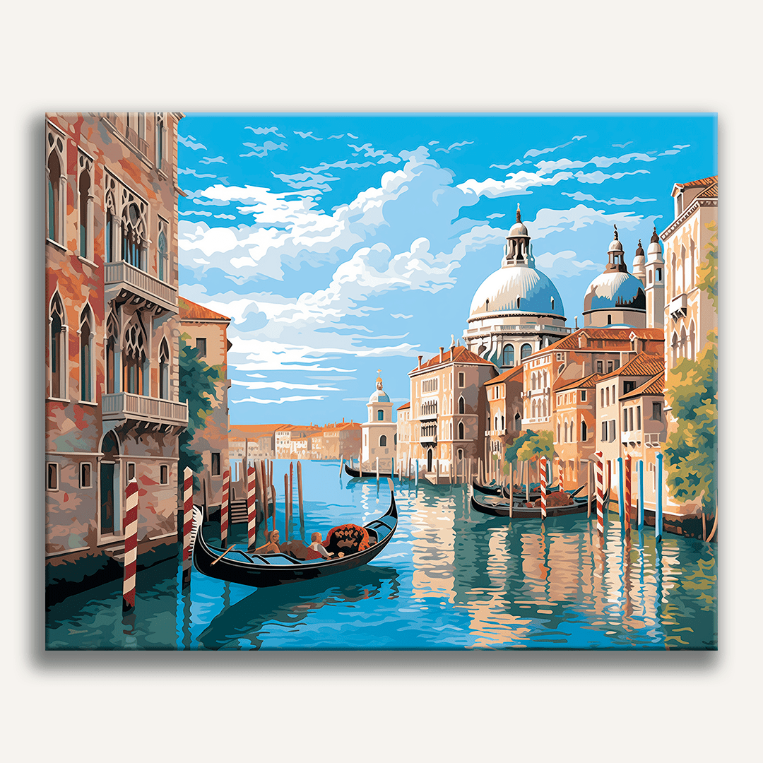 The image portrays a picturesque European cityscape.