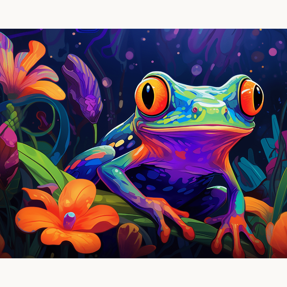 Vibrant Frog - Number Artist Paint by Numbers Kits