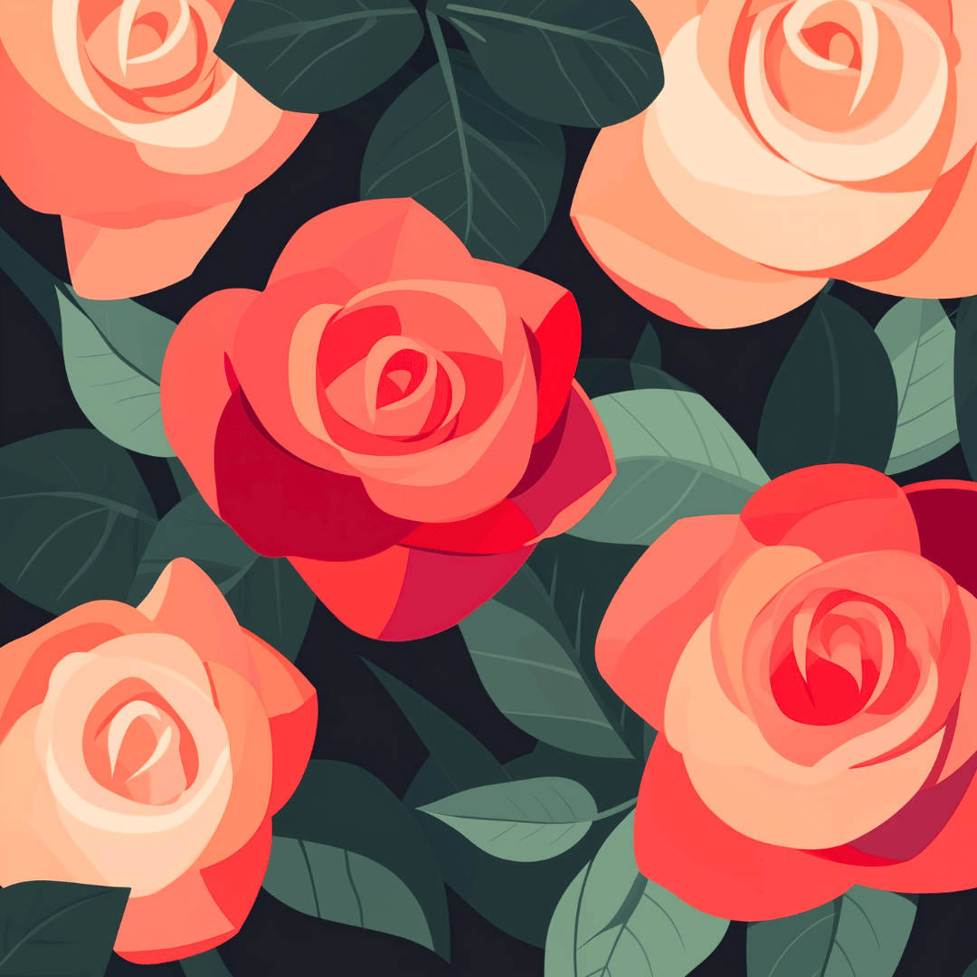 Warm Roses - Number Artist Paint by Numbers Kits