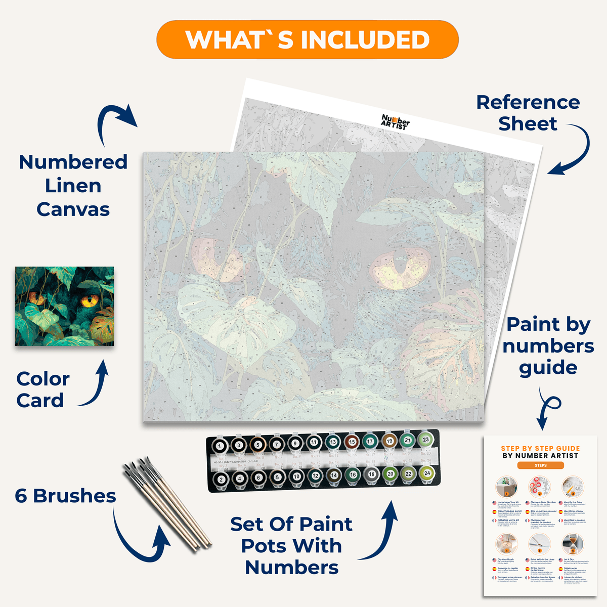 Welcome to The Jungle - Number Artist Paint by Numbers Kits