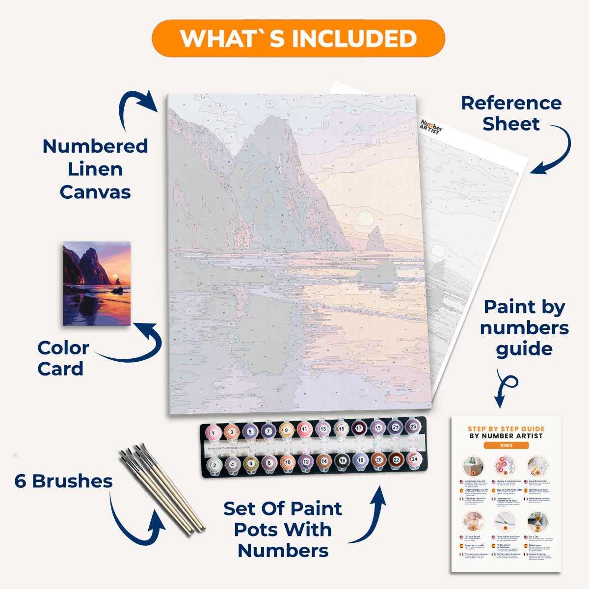 Where Land Meets Sea - Number Artist Paint by Numbers Kits