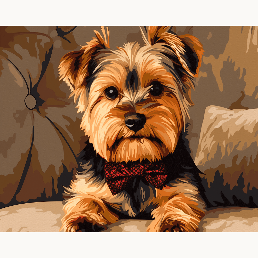 Yorkie Bow Tie - Number Artist Paint by Numbers Kits