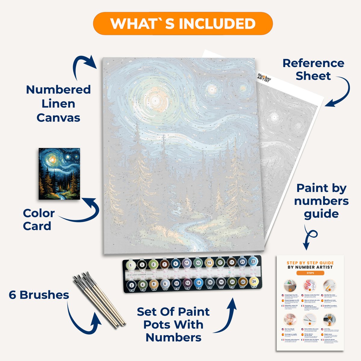 Night Swirl - Number Artist Paint By Numbers Kits