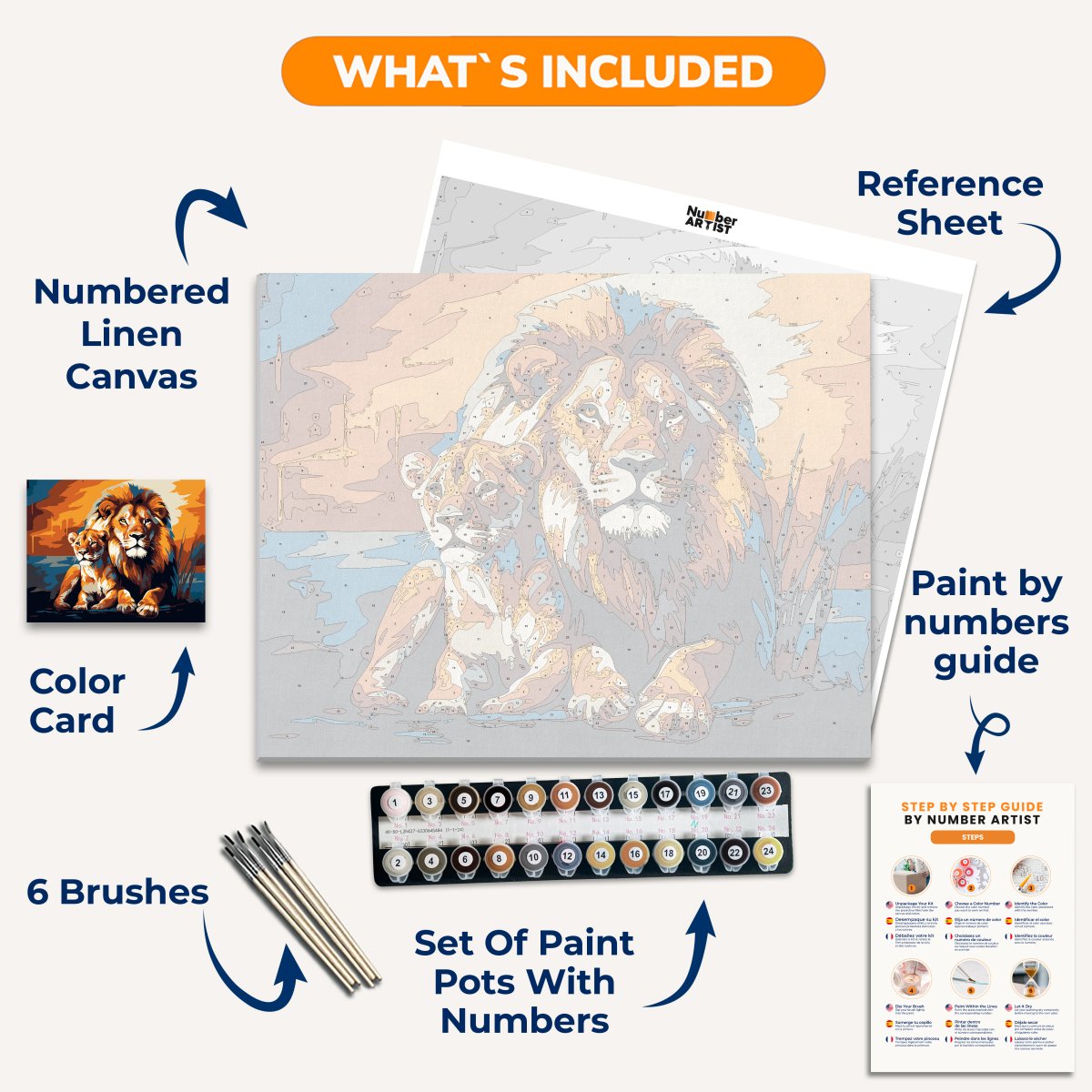 Lion's Ferocity - Number Artist Paint By Numbers Kits