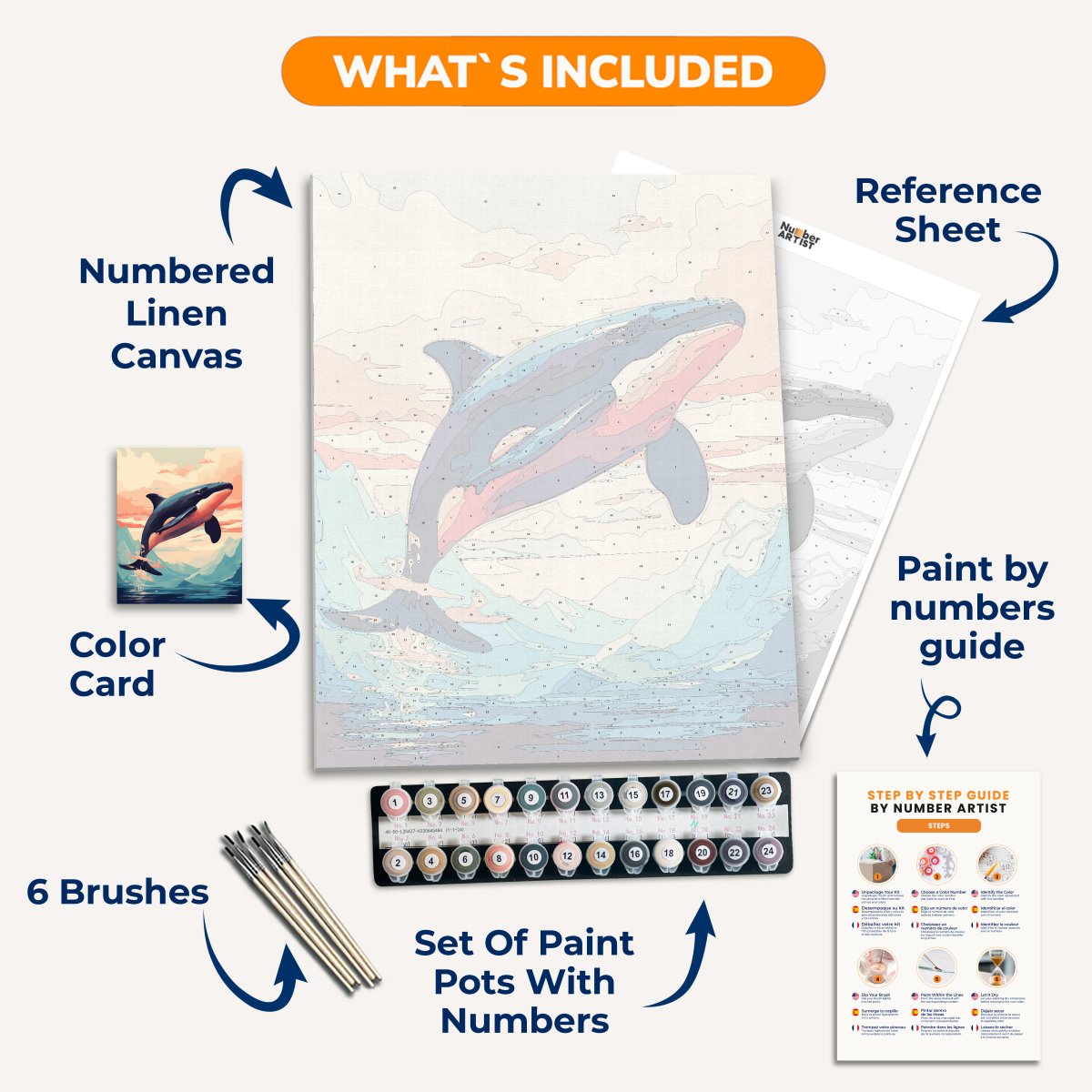 Killer Whale - Number Artist Paint By Numbers Kits