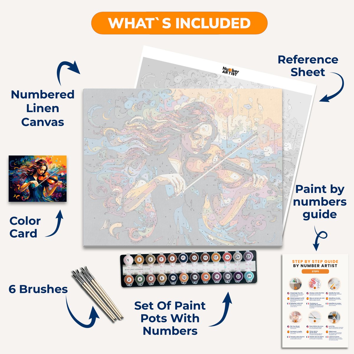 Passionate Violinist - Number Artist Paint By Numbers Kits