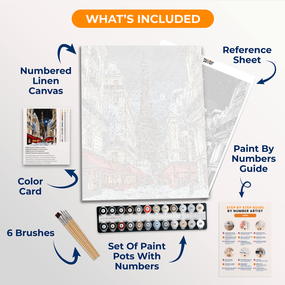 Snowy Paris - Number Artist Paint by Numbers Kits