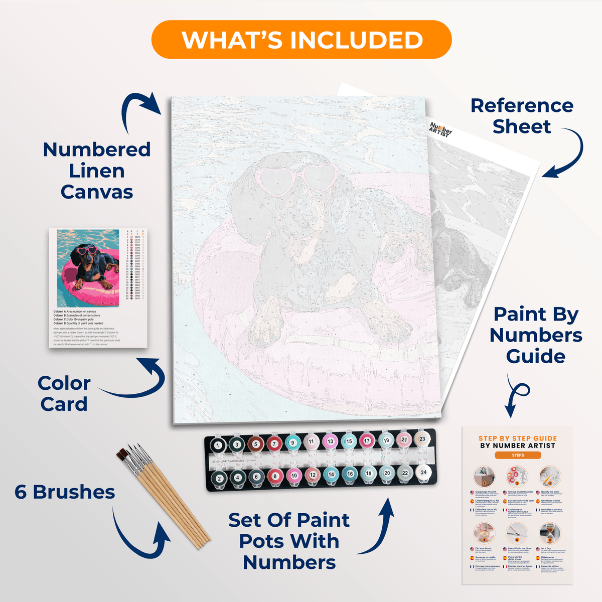 Lazy Daschund - Number Artist Paint by Numbers Kits