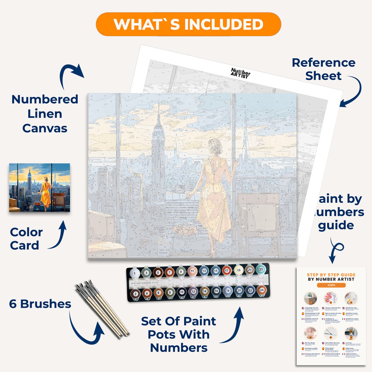 Golden Metropolis - Number Artist Paint By Numbers Kits