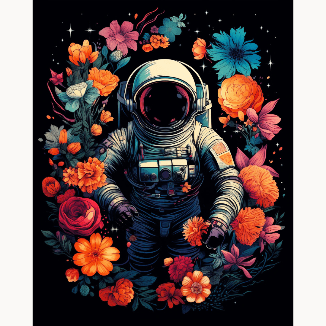 This is a poster featuring an astronaut as the main focus.